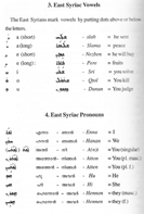 East Syriac Vowels and Pronouns